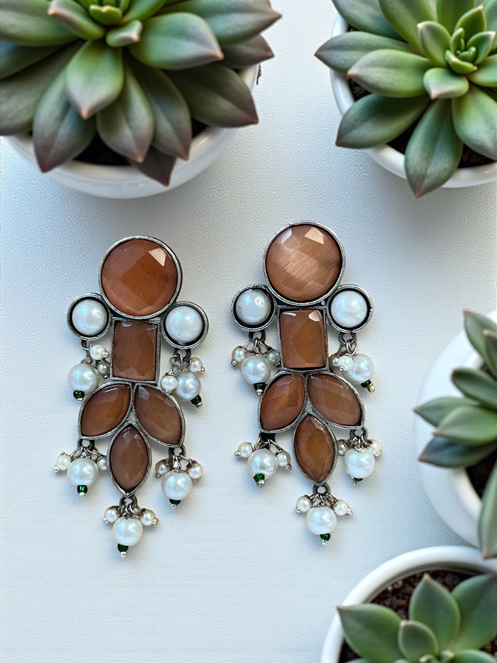 Oxidized earrings | Indian jewelry