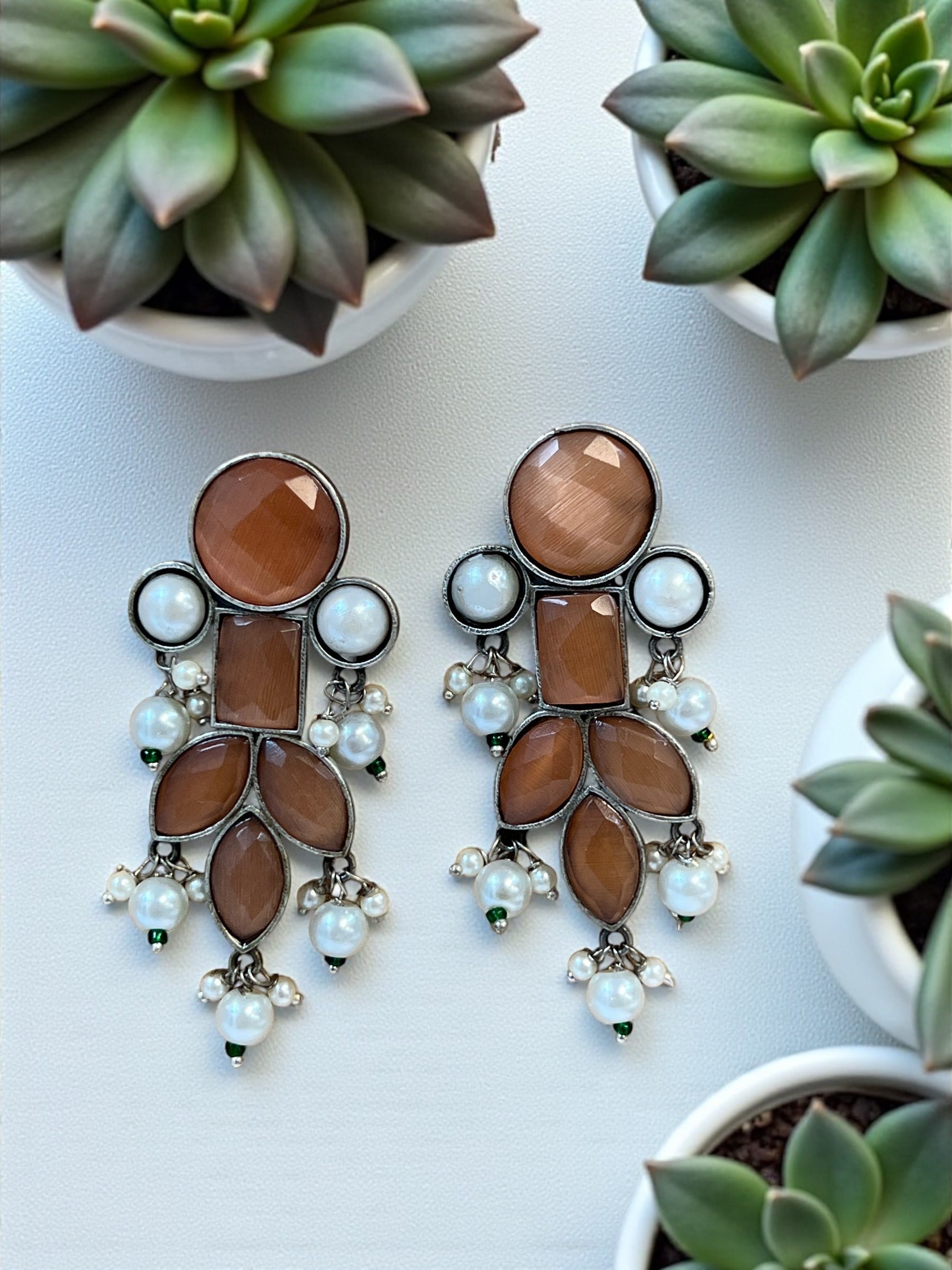 Oxidized earrings | Indian jewelry