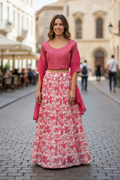 Chiffon lehenga Choli set