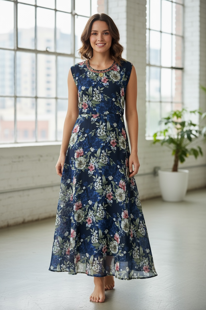 Georgette long kurti
