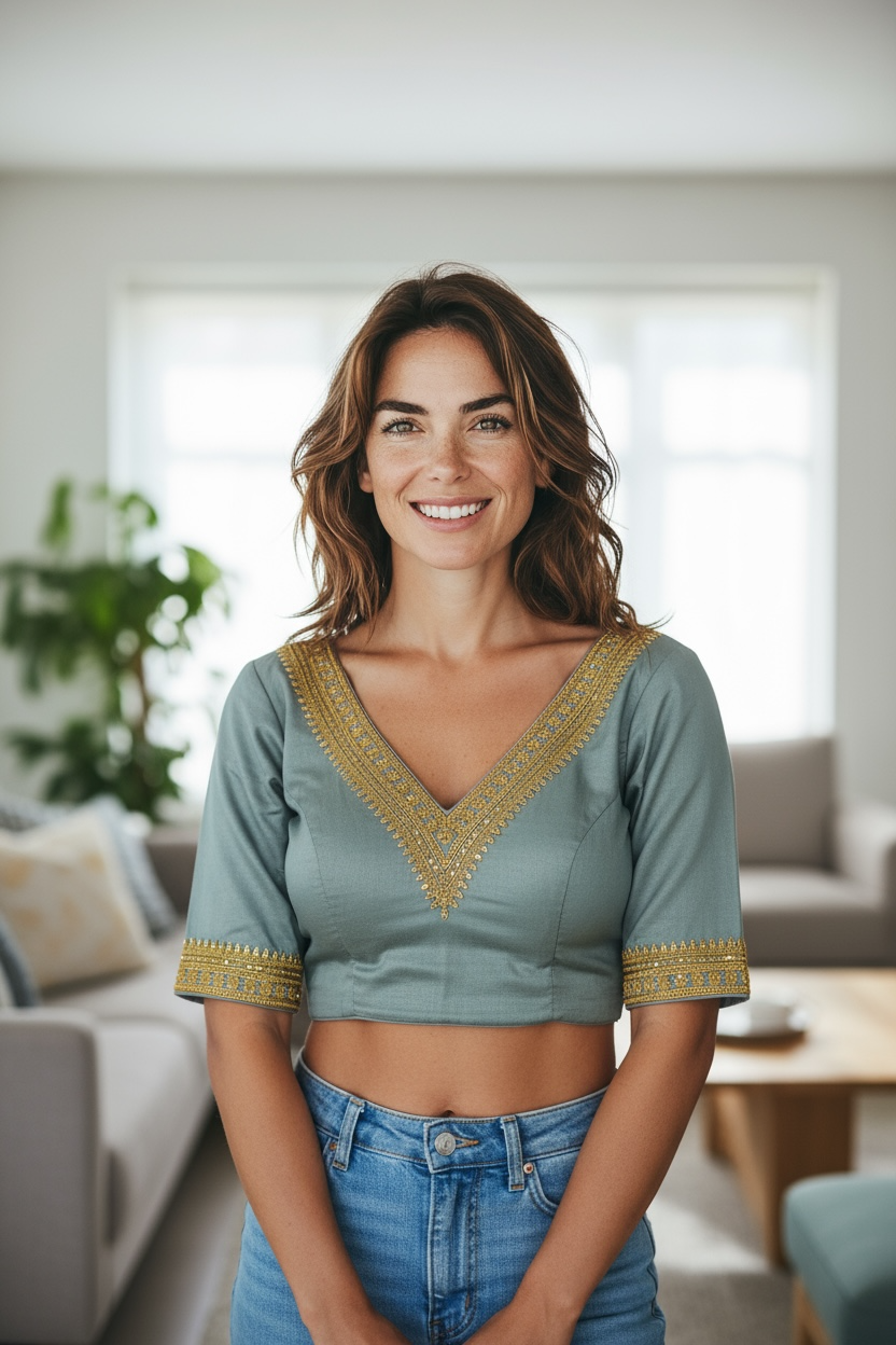 Silk blouse : grey