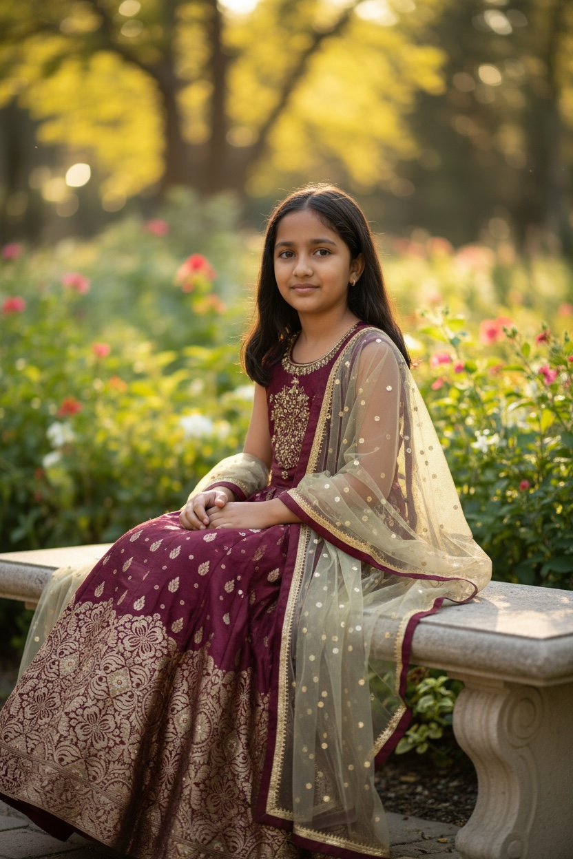 Kids / girls : Size 36 long kurti set