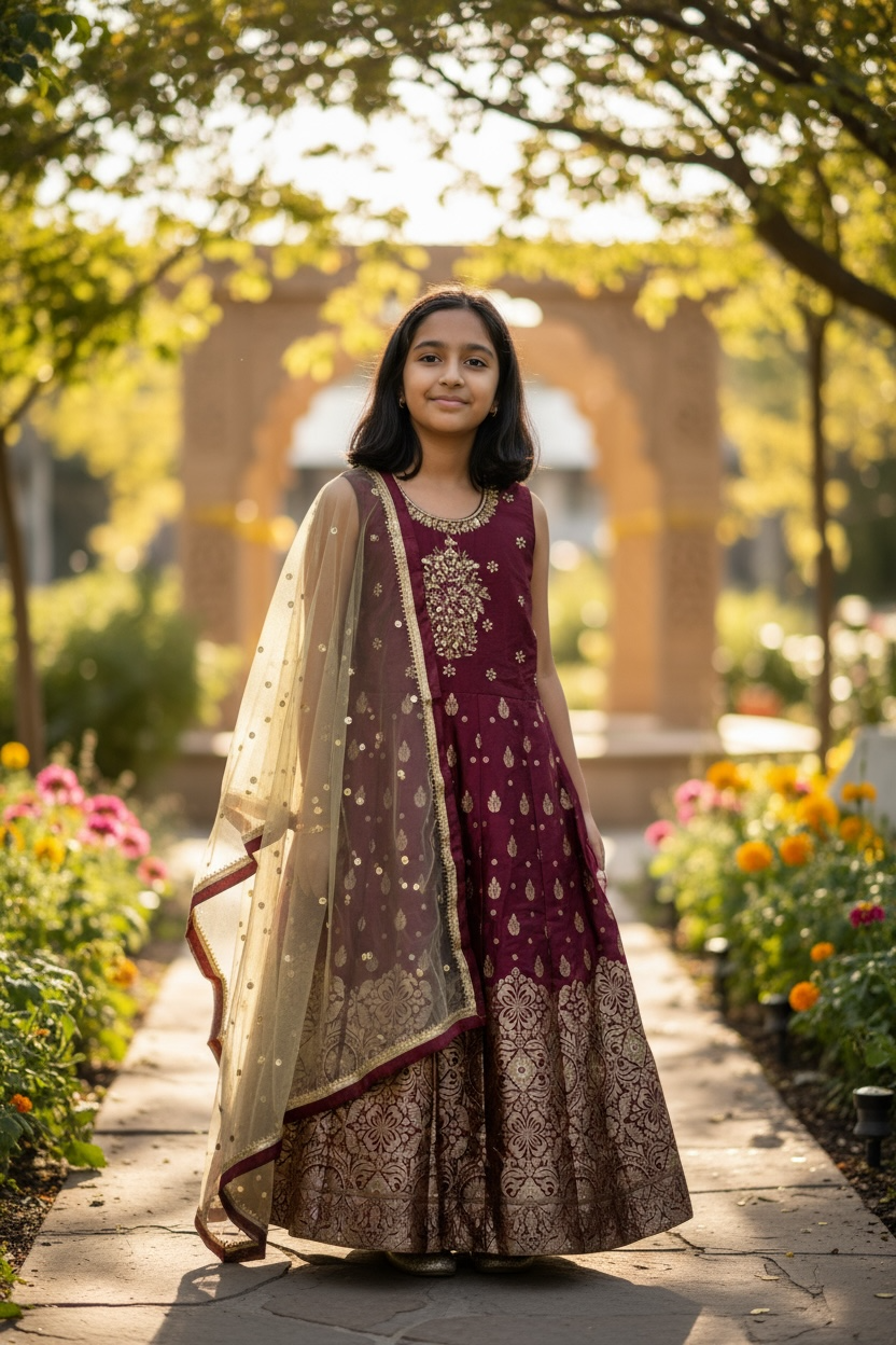 Kids / girls : Size 36 long kurti set
