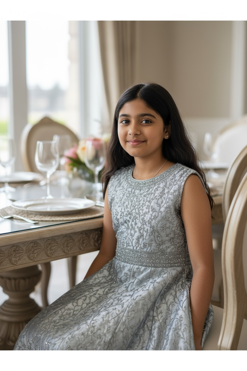 Party wear long dress for girls