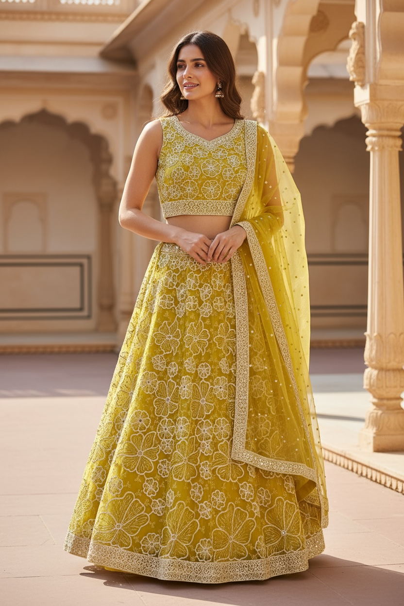 Yellow lehenga set