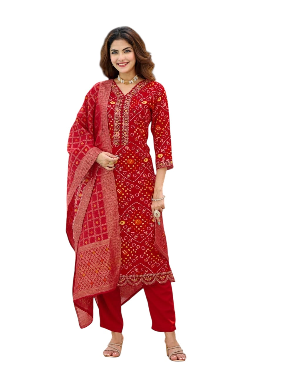Soft cotton Bandhani salwar sets
