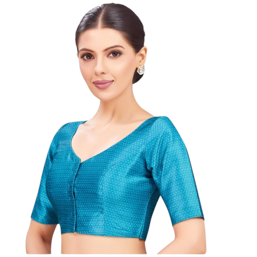 Teal blue blouse