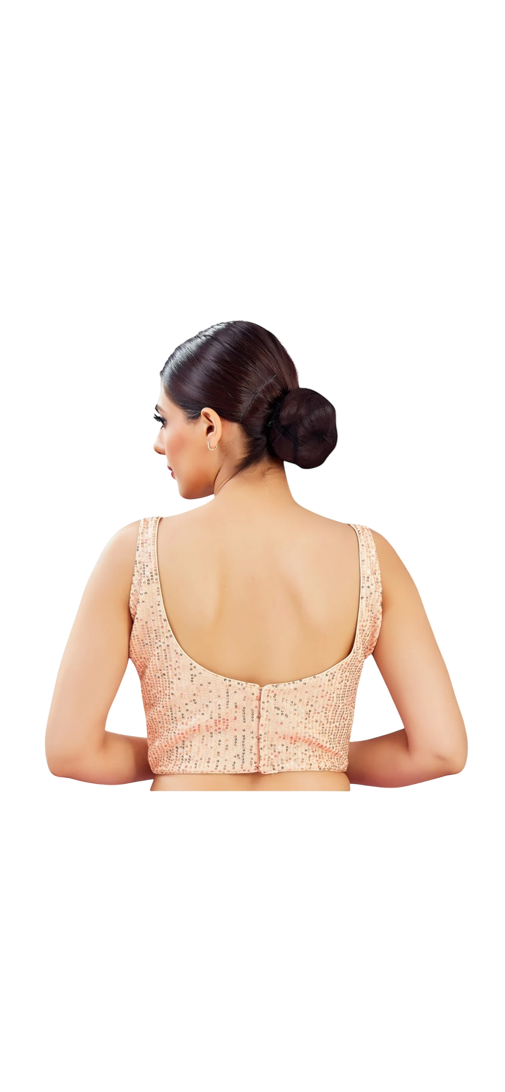 Peach sequin blouse