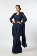 Readymade saree with blouse and shrug
