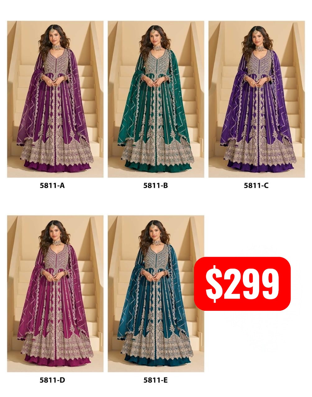 Wedding collection: Mirza: heavy party wear Anarkali dresses