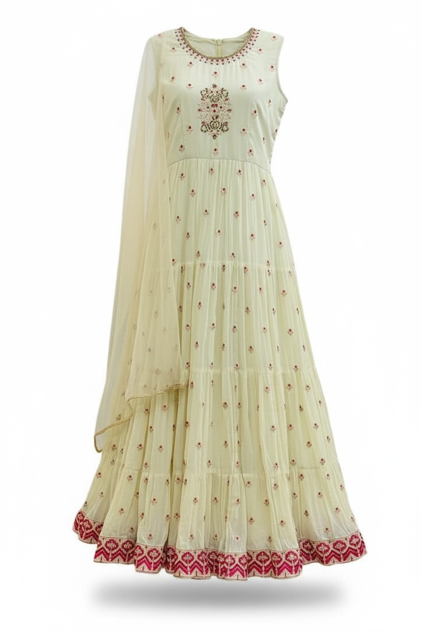Chiffon long Kurti : Anarkali set