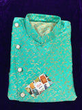 Silk Kurta pajama set : side button pattern