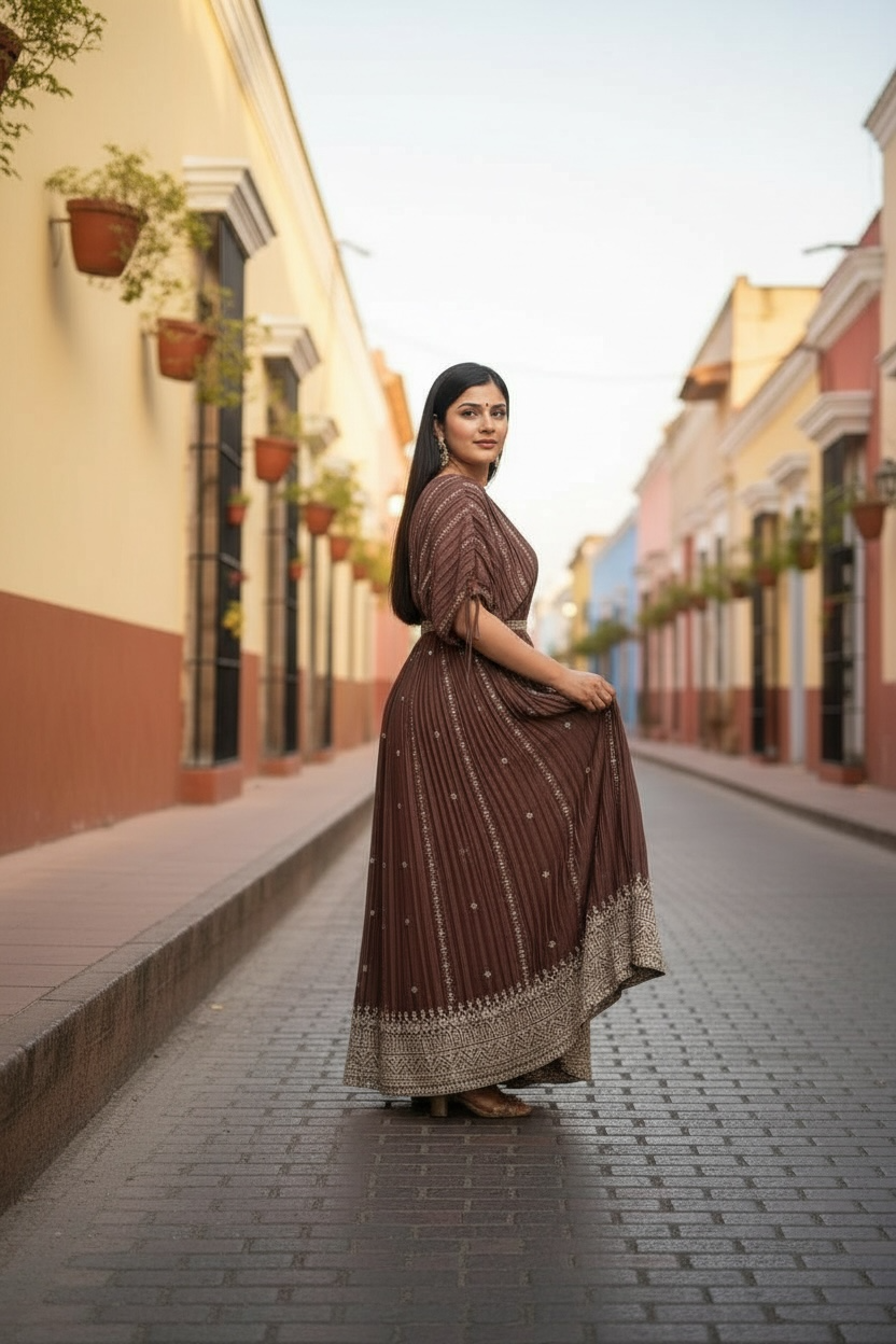 Indo western gown