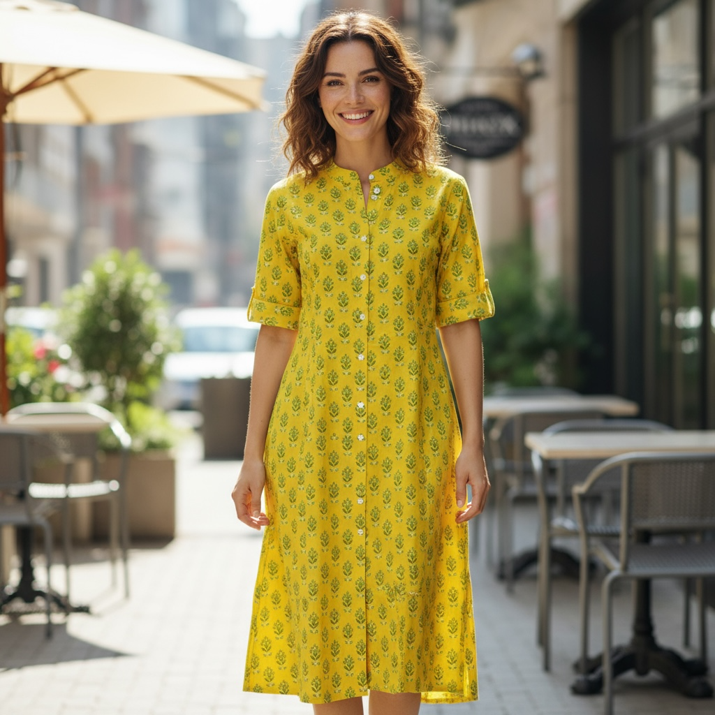 A line Cotton Kurti