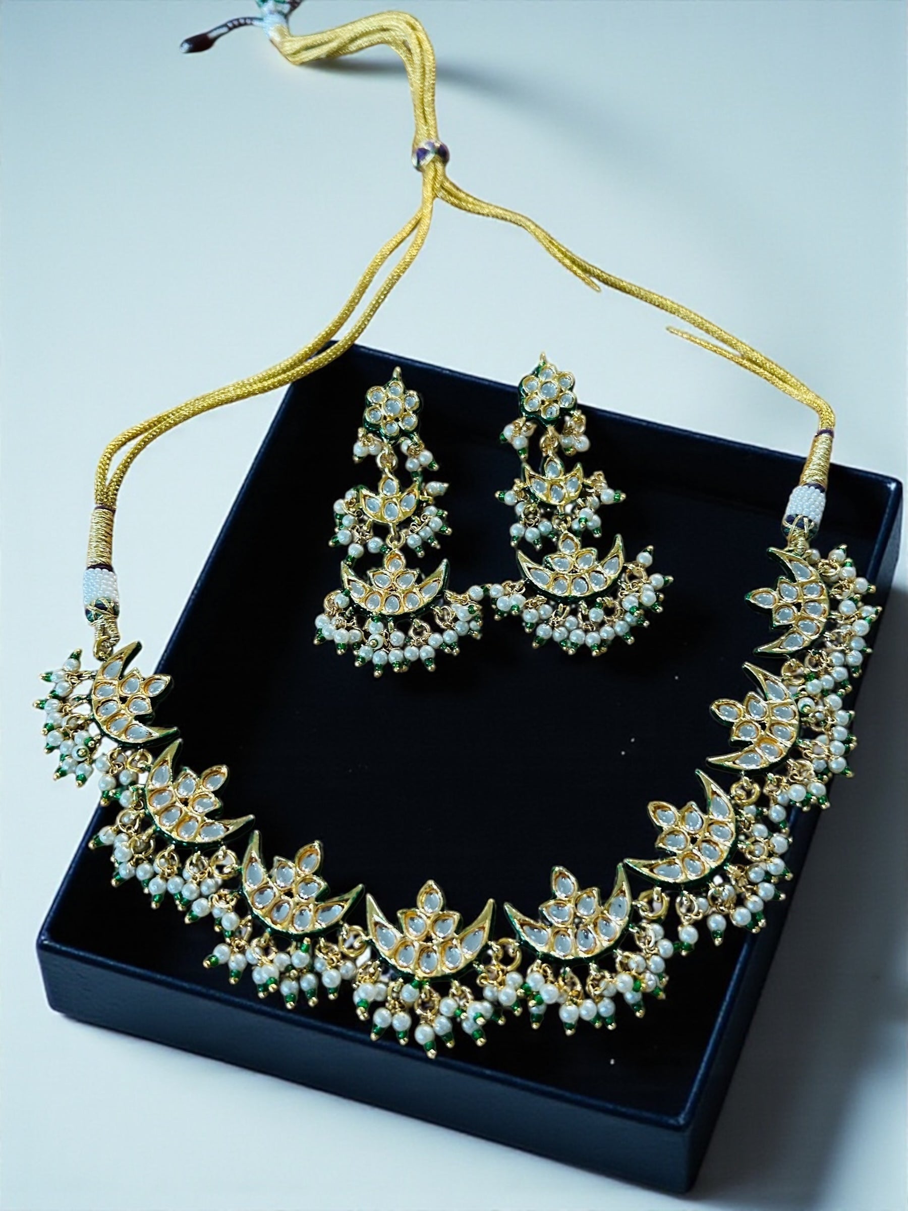 Kundan Rajwadi necklace set