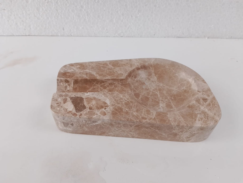 Marble Cigar Ashtray – Grey Natural Stone Luxury Handmade Ashtray