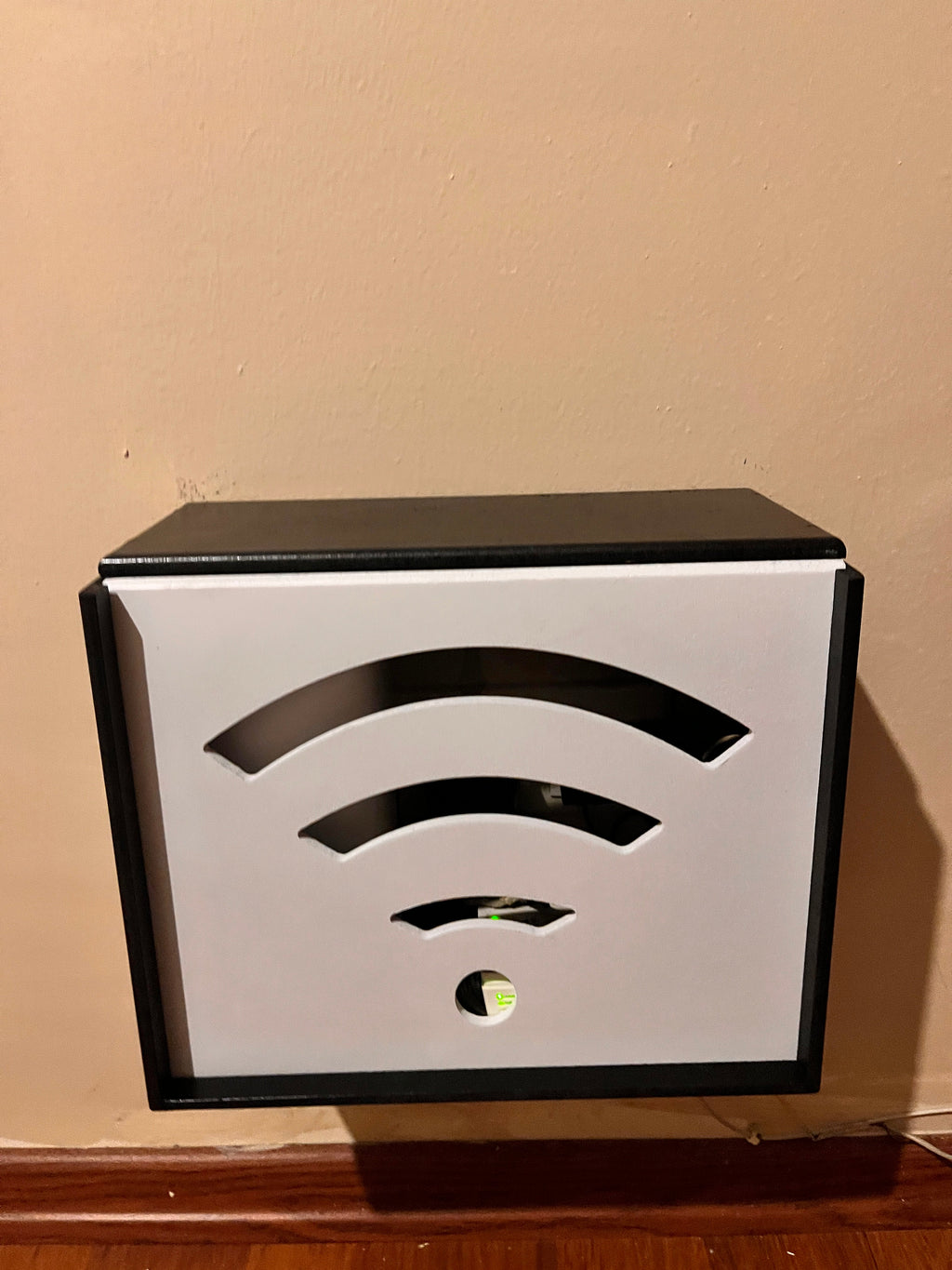 Wall-Mounted WiFi Router Box Cover | Modern Cable Management Organizer