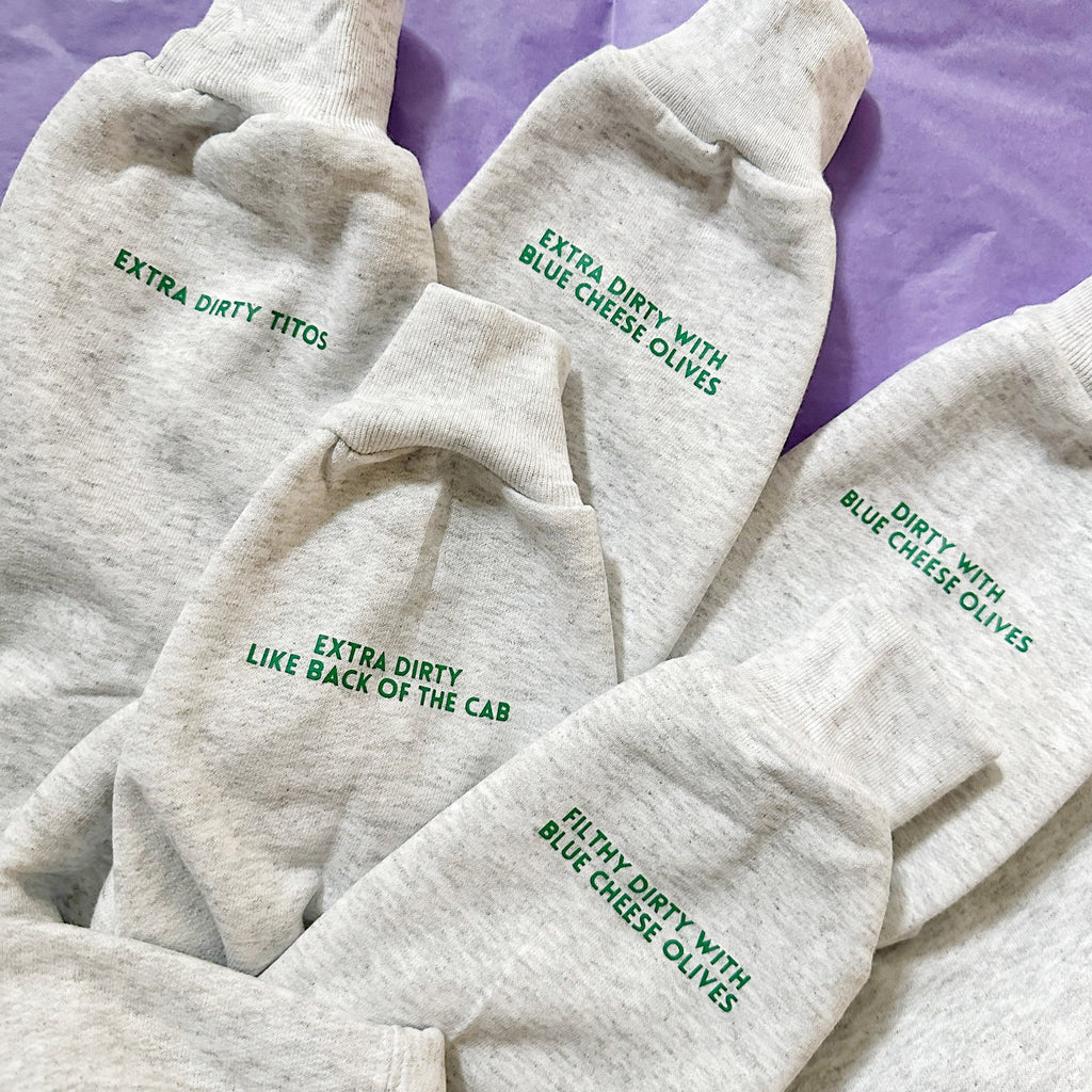 MARTINIS ♡ sweatshirt with customizable cuff
