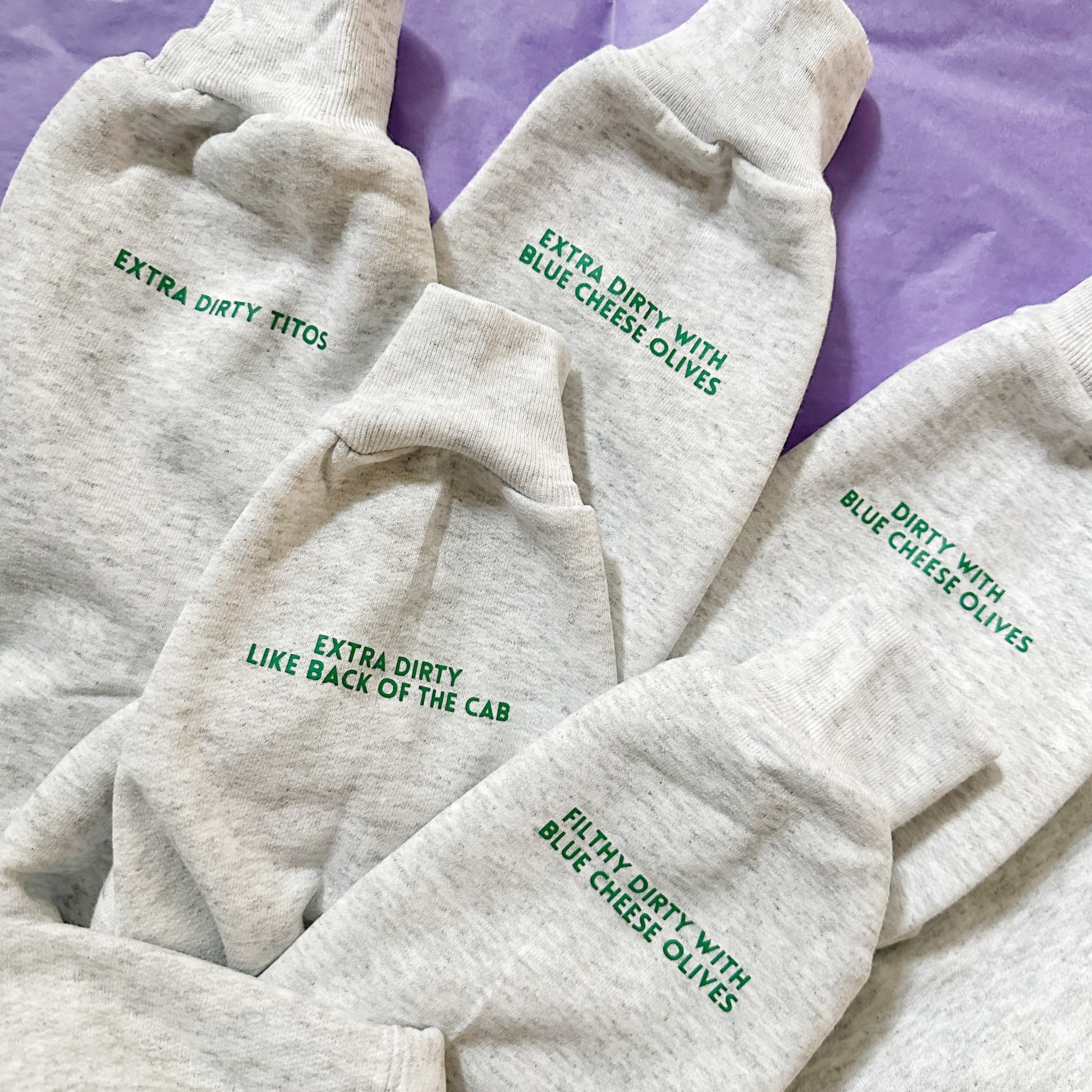 MARTINIS ♡ sweatshirt with customizable cuff
