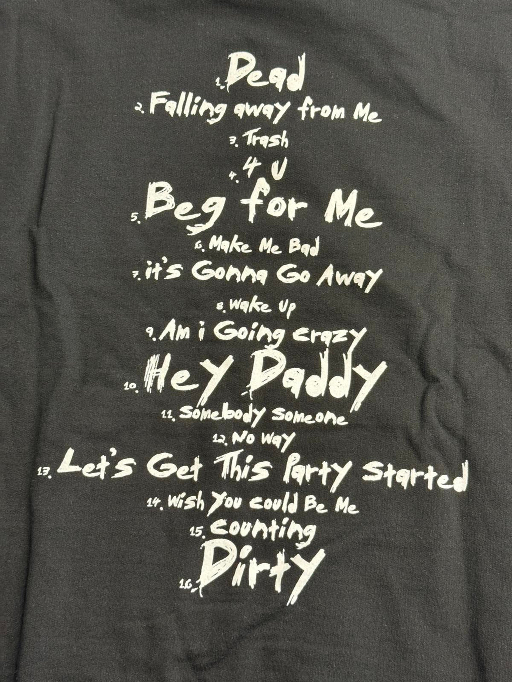 Korn Band Hoodie T-shirt Album Issues Song List - L