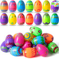 Printed Easter Eggs 36 Pcs 3.15", Plastic Fillable Empty Easter Eggs Bulk for Easter Hunt, Basket Stuffers Filler, Classroom Prize Supplies,Party Favors