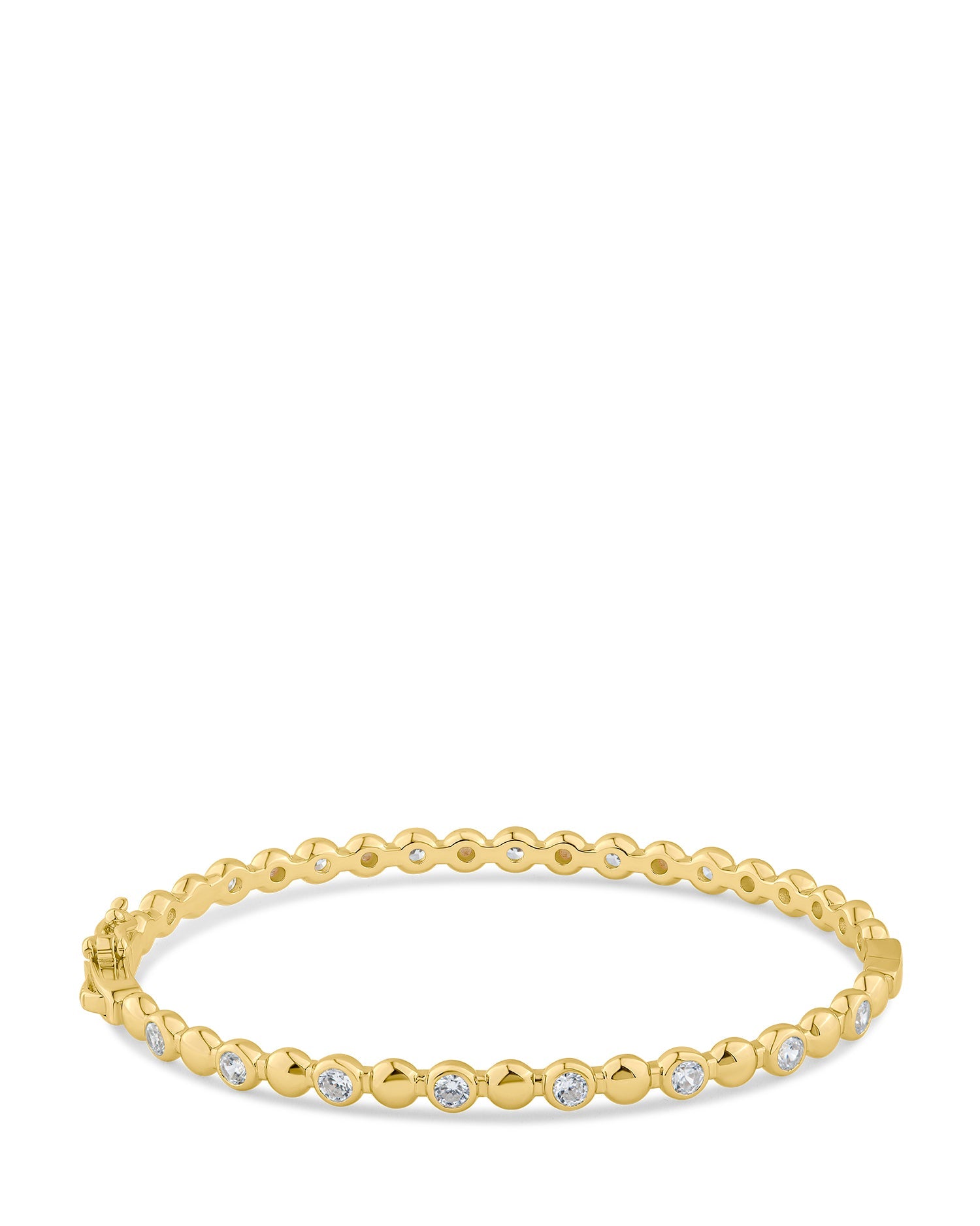 Round and Metal Alternating Bangle