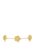 Alternating Pave Clover Bracelet