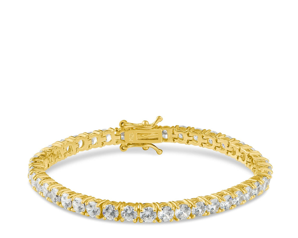 Classic Yellow Gold Plated Tennis Bracelet