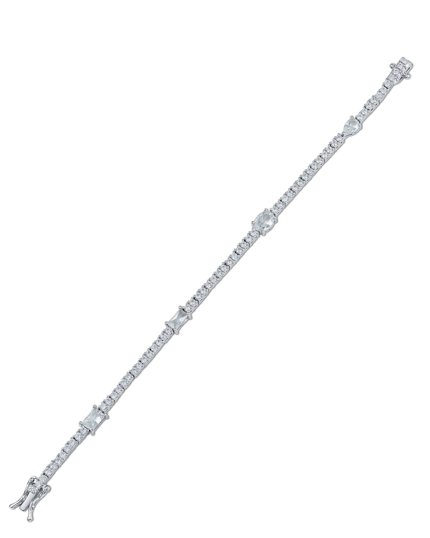 Round and Multi Shape CZ Bracelet