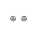 Bezel Set Stud Earrings