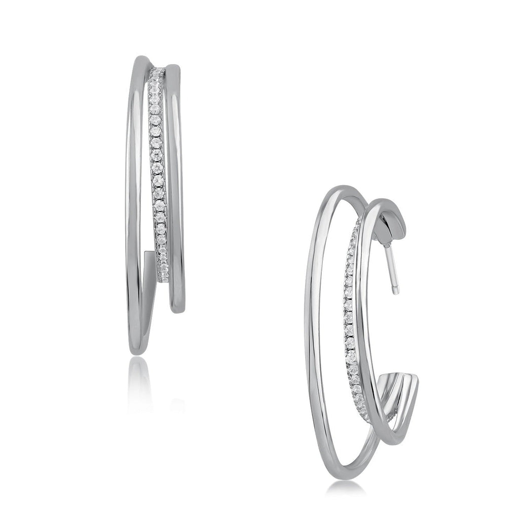 Triple Multi Shape Hoop Earrings