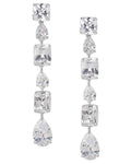 Multi Shape CZ Drop Earrings