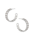 Pave Chain Hoop Earrings