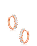 Baguette CZ Hoop Earrings