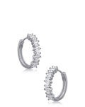 Baguette CZ Hoop Earrings