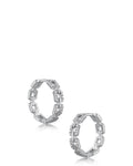 Pave Delicate Link Hoop Earrings