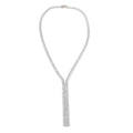 Emerald and Round Lariat Necklace