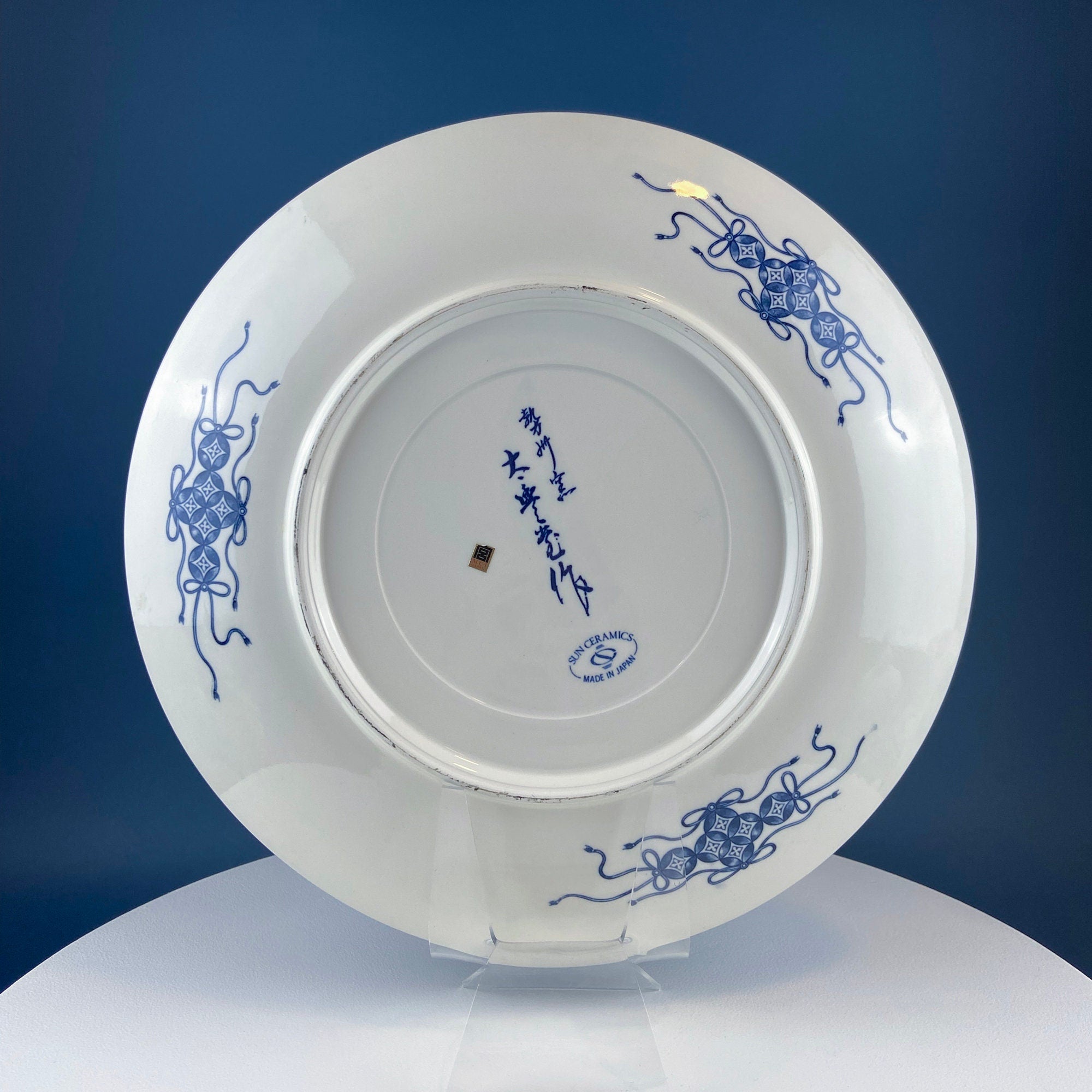 Handpainted Koi Fish Platter: Japanese Collectible Art Plate, 16"