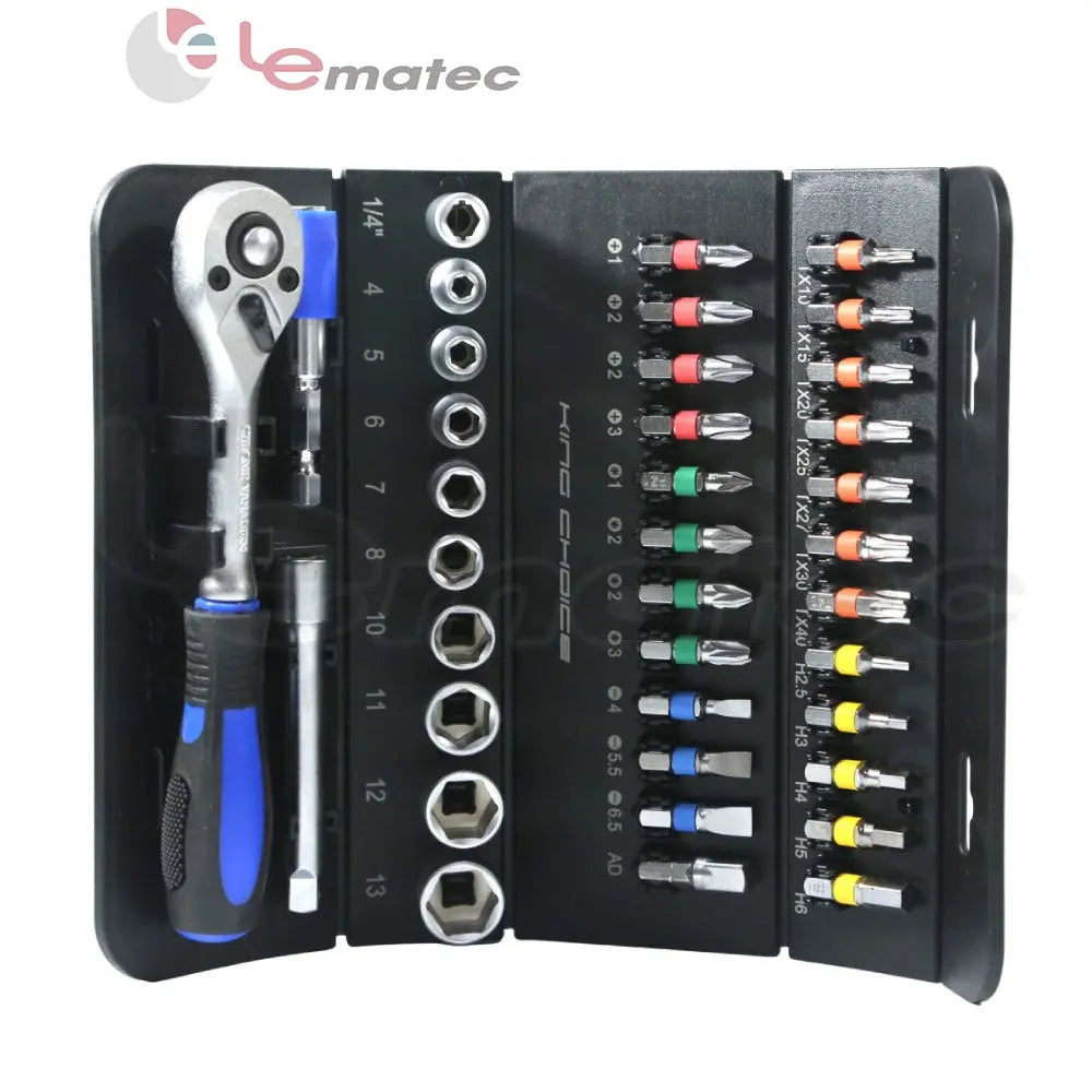 LE-RF237 37PCS 1/4" Drive Socket & Bit Set – Complete Kit