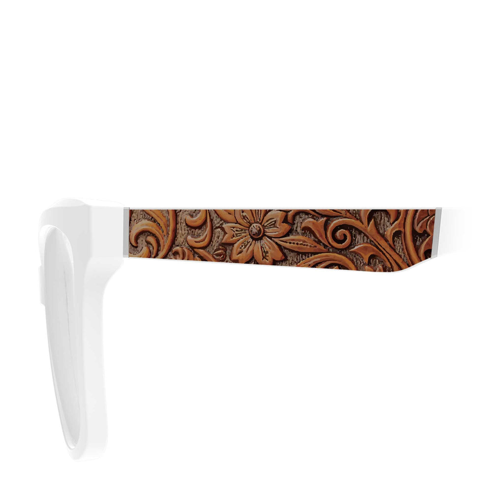 Embossed Leather - White
