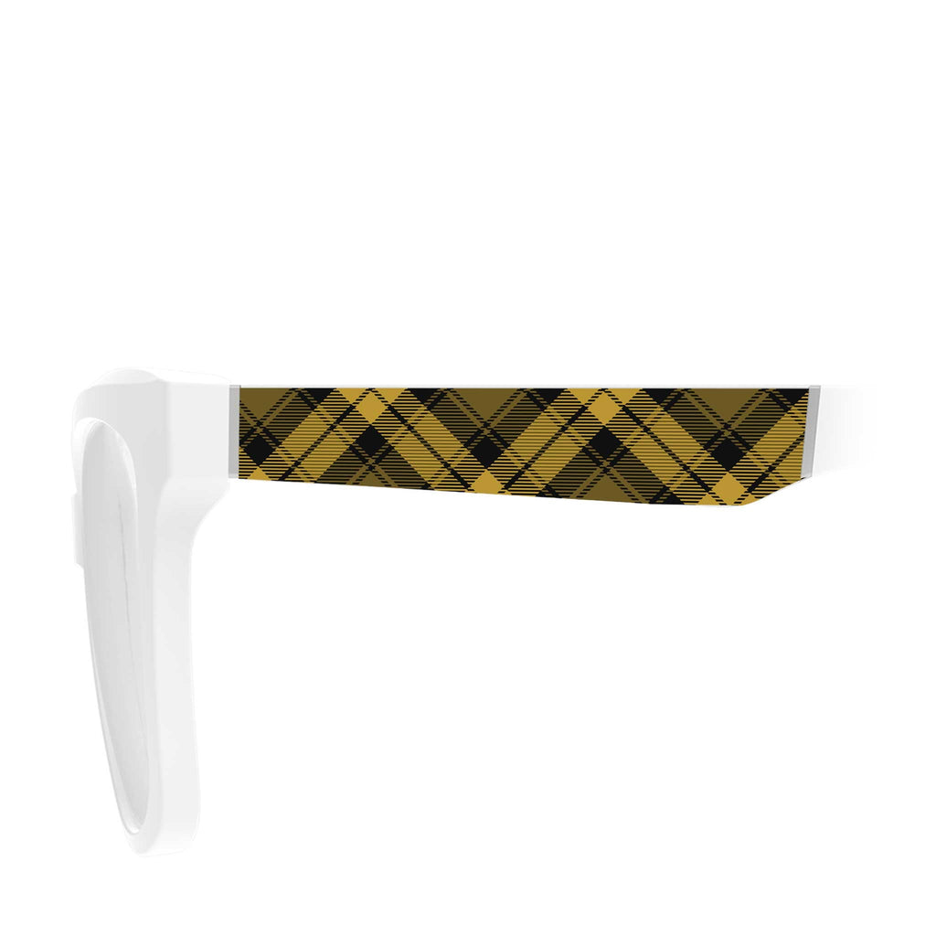 Gold Plaid - White