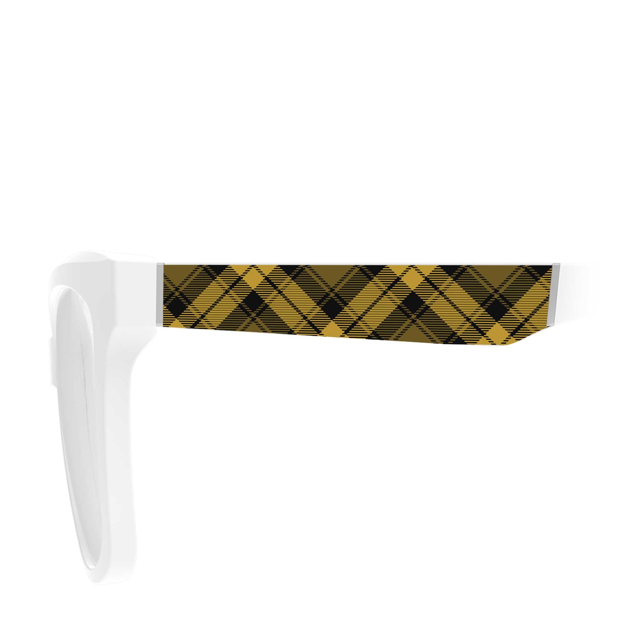 Gold Plaid - White