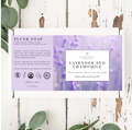 Lavender and Chamomile Scented Artisian Bar of Soap with Shea Butter, Mango Butter and Coco Butter Blend