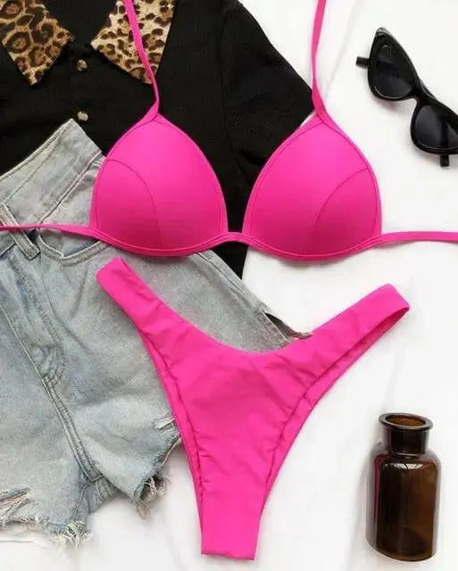 Liberated Lined Halter Bikini