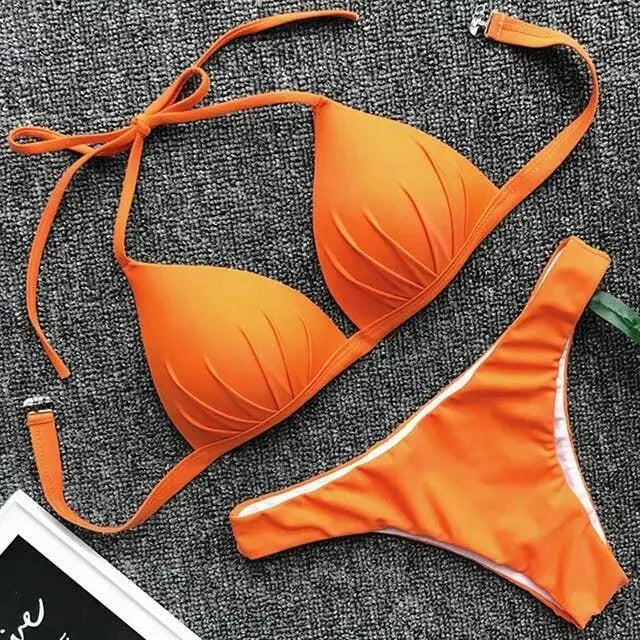 Liberated Lined Halter Bikini
