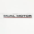 “Dual Motor Performance” Chrome Tesla Emblems | Genuine OEM Original Rear Trunk Badging