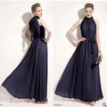 Bohemian Halter Neck Maxi Chiffon Beach Dress