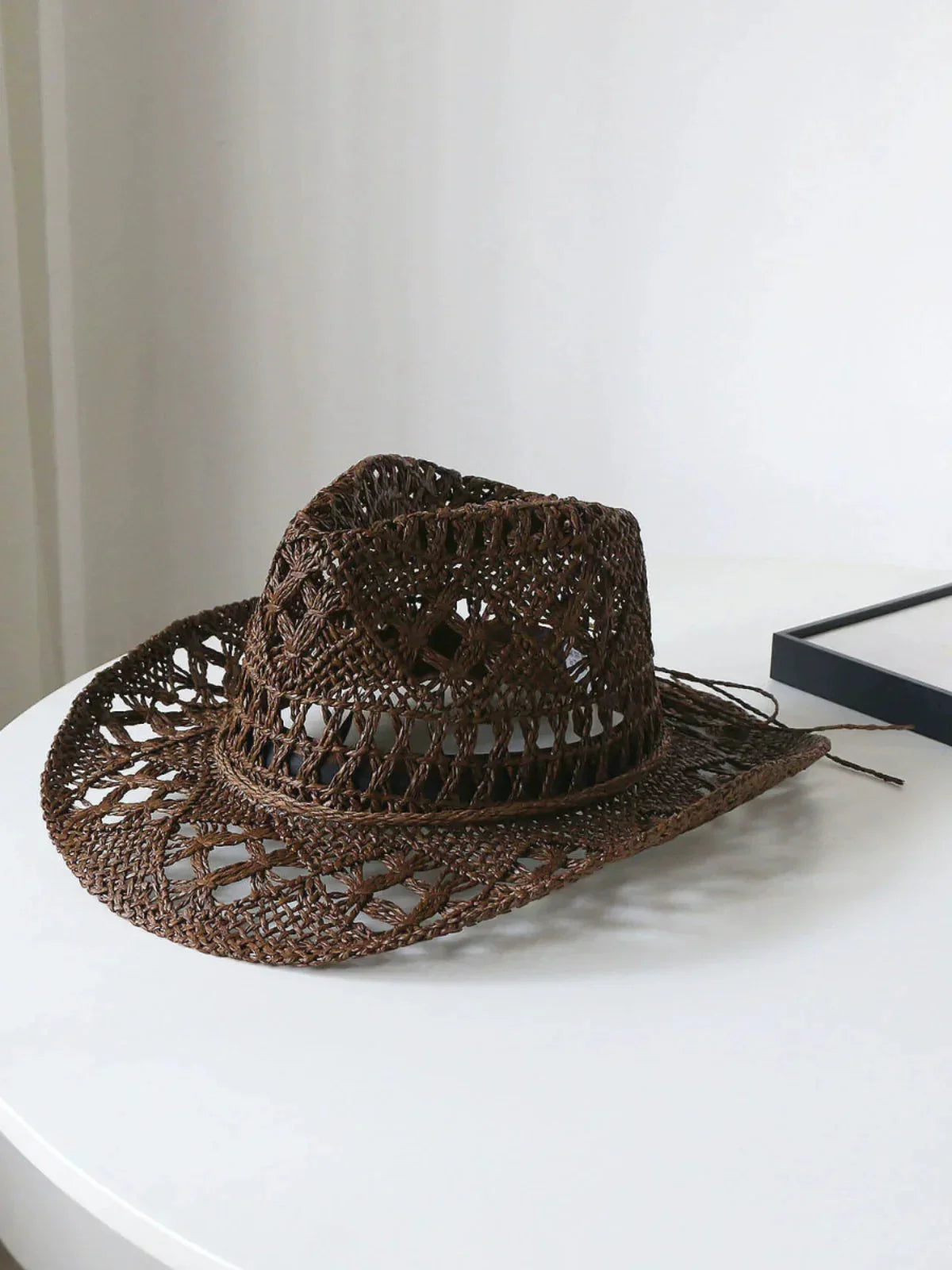 New Arrival Hand-Woven Straw Hat Cut Out Summer Sun Protection for Men and Women Sun Hat Western Cowboy Hat Outdoor All-Matching Hat