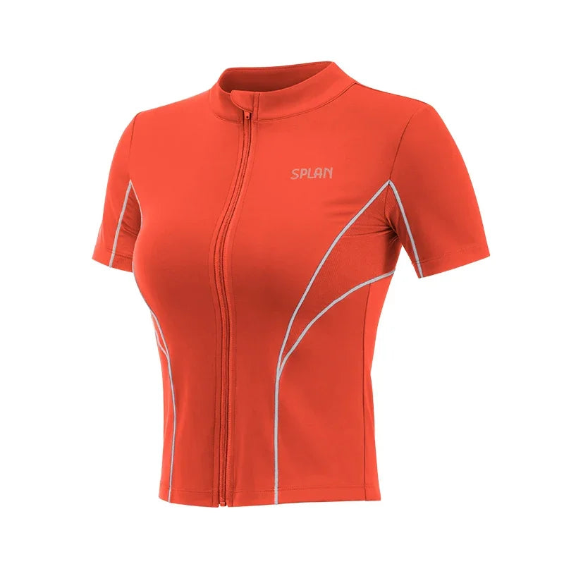 Tight Women's Stretch Professional Short Sleeve Jacket Yoga Clothes
