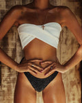 Triangle Split Swimsuit Glittering Sexy Bikini Goddess Holiday Bikini